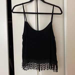 Solemio Black Cropped Top